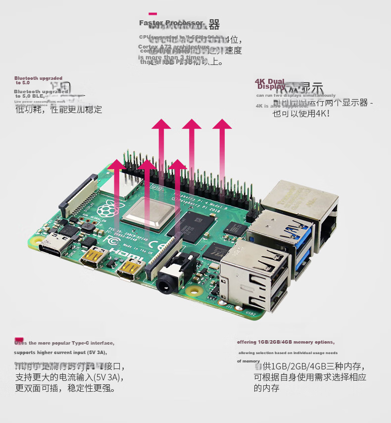 LOBOROBOT Raspberry Pi 4B Development Board AI Python Programming Industrial Development Board 17