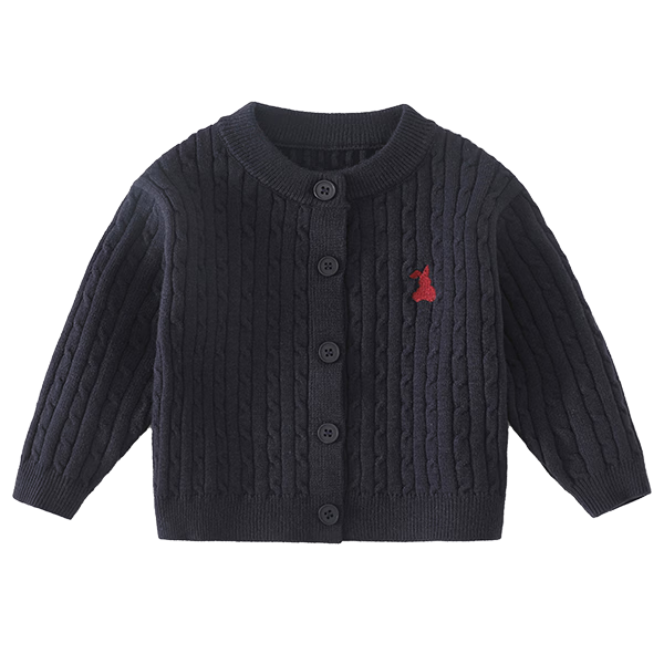 Banxidi Kids Sweater Spring 2026 New Stylish Baby Cardigan Girls Wool Knit Jacket Autumn and Spring Children's Clothing