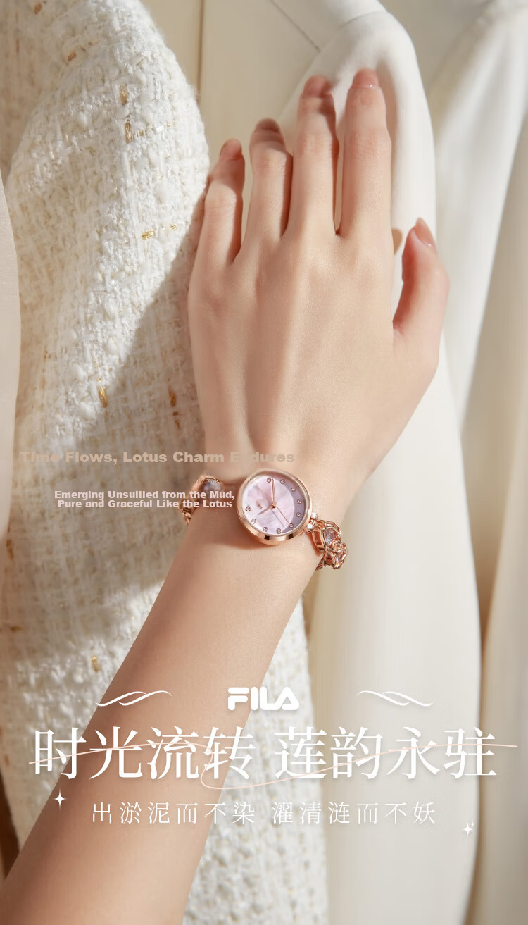 FILA Women's Bracelet Watch Gift Box Set Valentine's Day Gift for Girlfriend Luxury Watch 6703-102 Silver 1