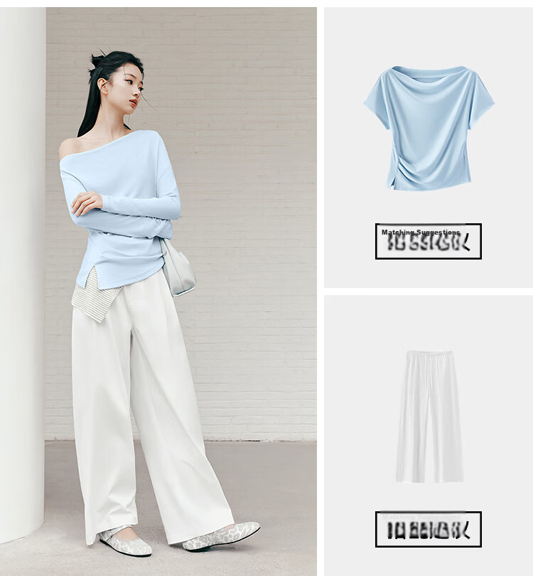 Semir Women's Long Sleeve Crop Top Off-Shoulder Waist Slim Fit Shirt 26 Autumn One-Shoulder Elegant Outerwear 10A526101001 6