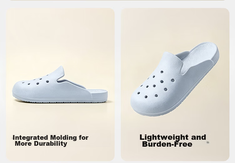 Home Story × J Dear Self-Developed EVA Odor-Resistant Ultra-Soft Perforated Slippers for Women, Pink, Size 37/38 9