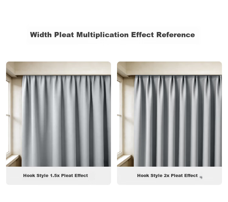 JD Jingzao Double-Sided Chenille Curtain Blackout Hook-On Bedroom Sunshade Heat Insulation Smoke Silver Gray 2m Width x 2.5m Height 1 Piece 21