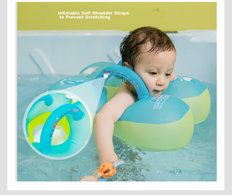 SwimmingBaby Baby Swimming Ring Children's Underarm Float Anti-Tip Double Airbag Anti-Choking Inflatable Life Buoy 5