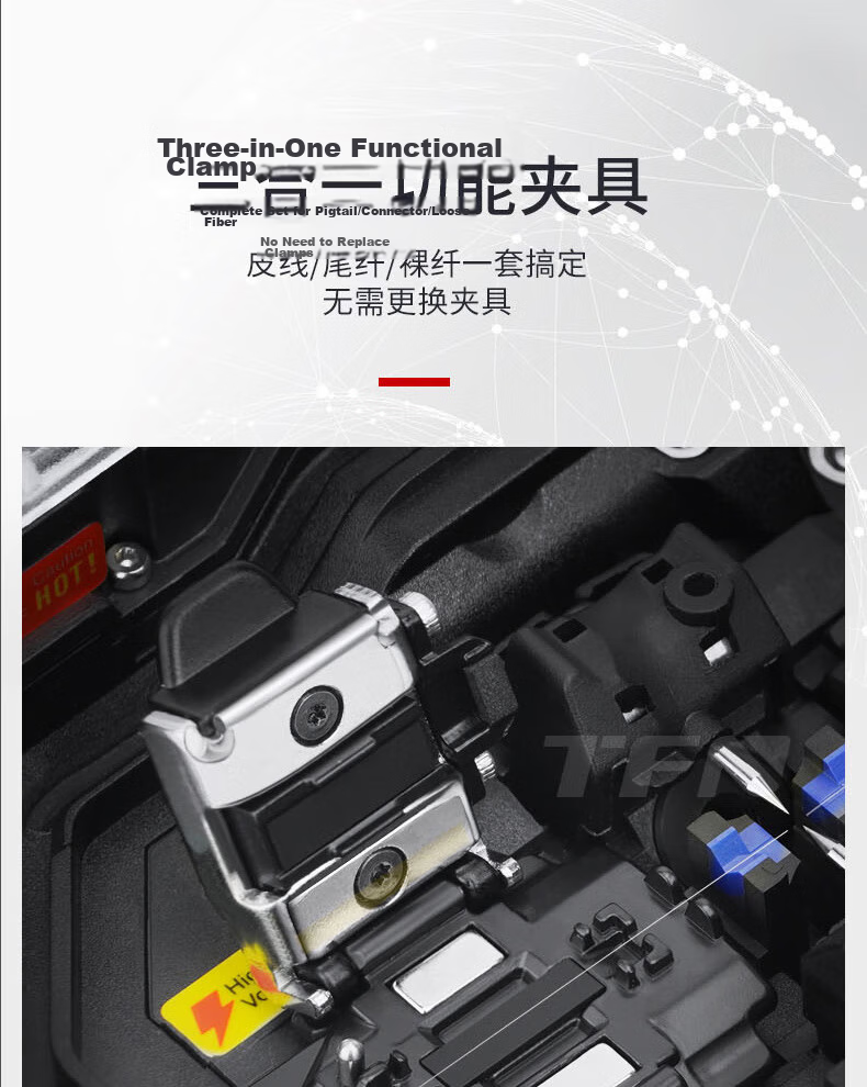 TFN Optical Fiber Fusion Splicer, Touch Screen, 50KM Trunk Line Project, Three-In Clamp M3 Fusion Machine [#3] 11