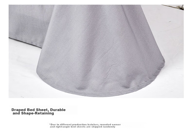 FUANNA Brushed Cotton Four-Piece Bedding Set 100% Cotton Brushed Double-Sided Thickened Warm Duvet Cover Double Size 230x229cm Stylish Gray 13