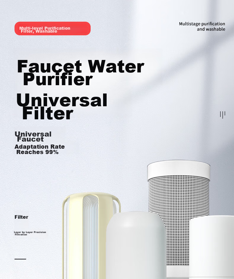 Lelandi Faucet Filter Cartridge, Universal Fit for All Brands, Ultrafiltration Water Purifier, Tap Water Filter, Ceramic Filter Element, L7011 1
