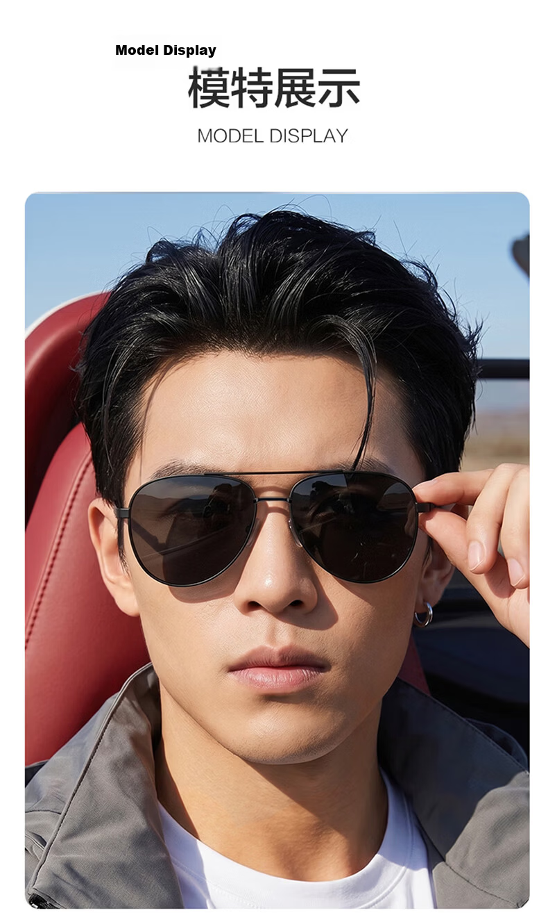 Colore.in Polarized Sunglasses Men UV Protection Pilot Fishing Driving Sunglasses 8