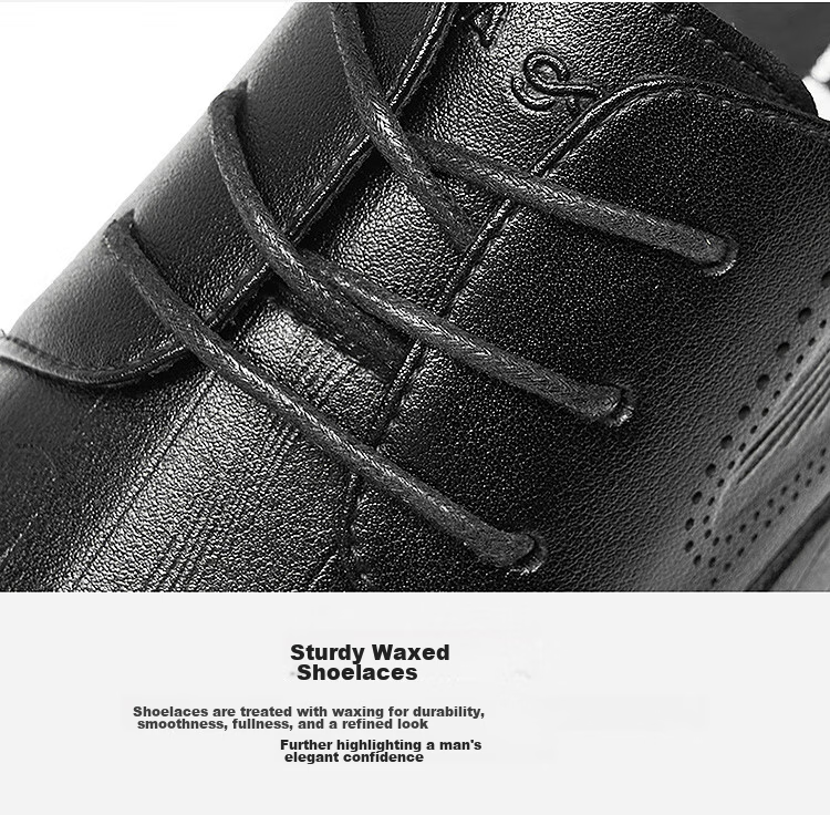 HLA Heilan Home Men's Fashion British Business Embossed Wear-Resistant Versatile Leather Shoes 15