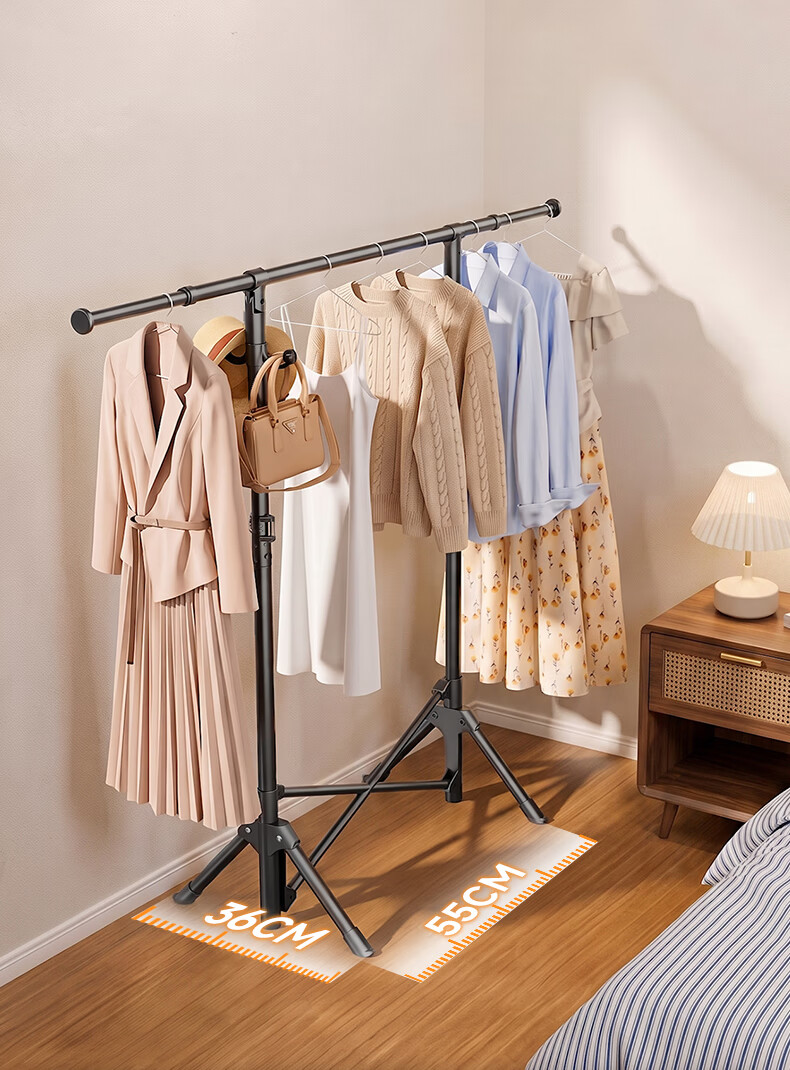 Mr. Bang Floor Folding Clothes Drying Rack Telescopic Balcony Bedroom Garment Hanger Quilt Drying Tool 4