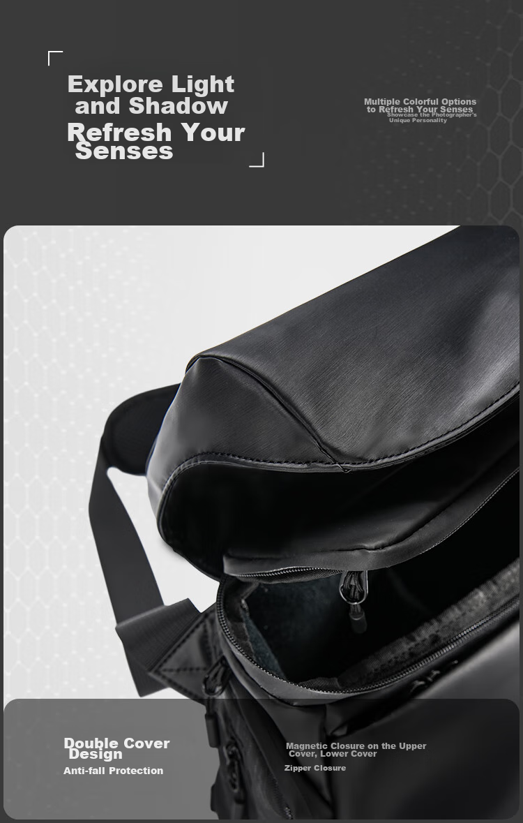 GYXX DSLR Camera Bag for Men And Women, Shoulder Crossbody Photography Bag, New Trendy Brand, Portable Camera Storage Bag, Water-Resistant 9