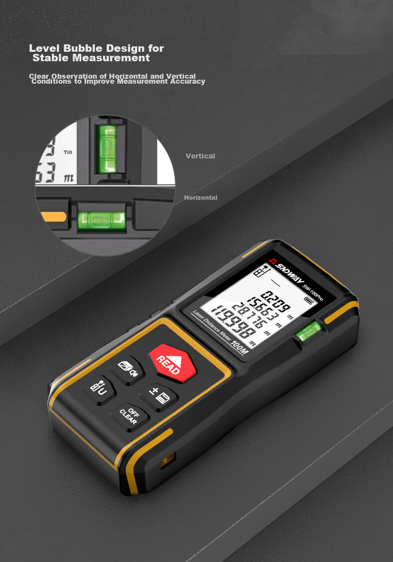 SNDWAY Infrared Laser Distance Meter High-Precision Handheld Electronic Measuring Device 6