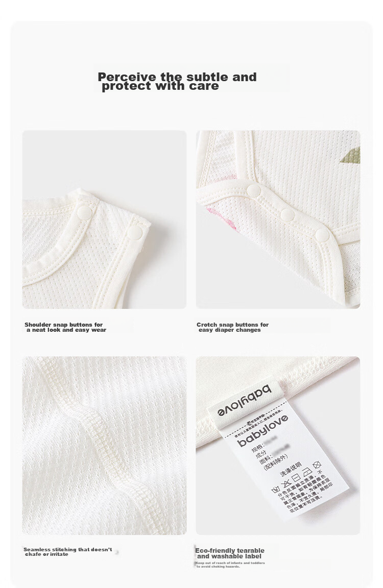 Babylove Baby Sleeveless Bodysuit Summer Cotton Mesh Jacquard Breathable Romper Cool Pajamas Summer Wear 7