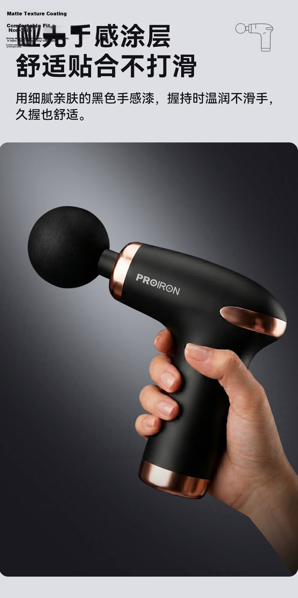 PROIRON Puliai Fascia Gun Massager Shoulder Neck Waist Back Massager Mini Portable Gift for Parents Mother's Day Valentine's Day Qixi Festival Birthday 14