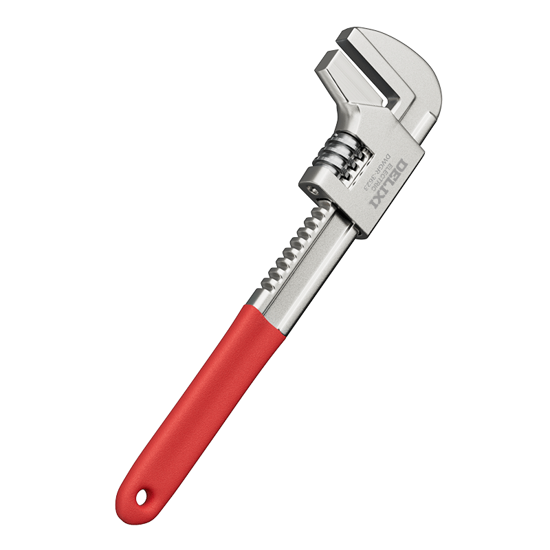 Delixi Adjustable Wrench Multi-Functional Pipe Wrench Universal Angle F-Type Large Opening Thickened Pipe Pliers