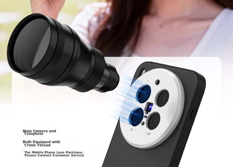 NEEWER VIVO X300/X300Pro Photography Phone Case with External Lens, Faux Leather Texture, Professional Handheld Photography Accessory 4