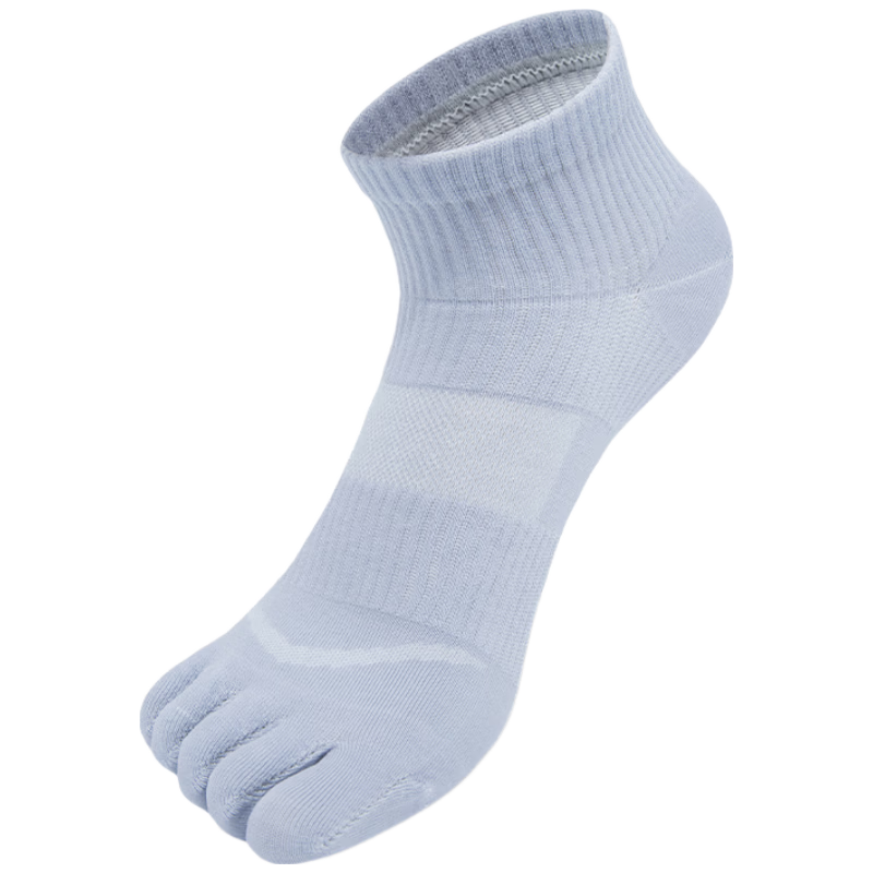 TFO 7th Generation Outdoor Five-Toe Socks Breathable Durable Running Toe Separation Sports Socks 2902561 Men's Gray