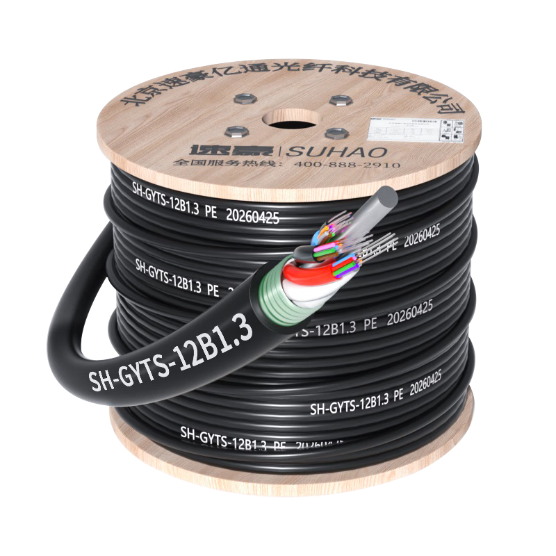 SUHAO GYTS Outdoor Optical Cable, Telecom-Grade National Standard Optical Cable, 12-Core Optical Cable 1 Meter, Layer-Braided Single-Mode Armored Optical Cable, 12-Core Outdoor Fiber Optic Line, SH-GYTS