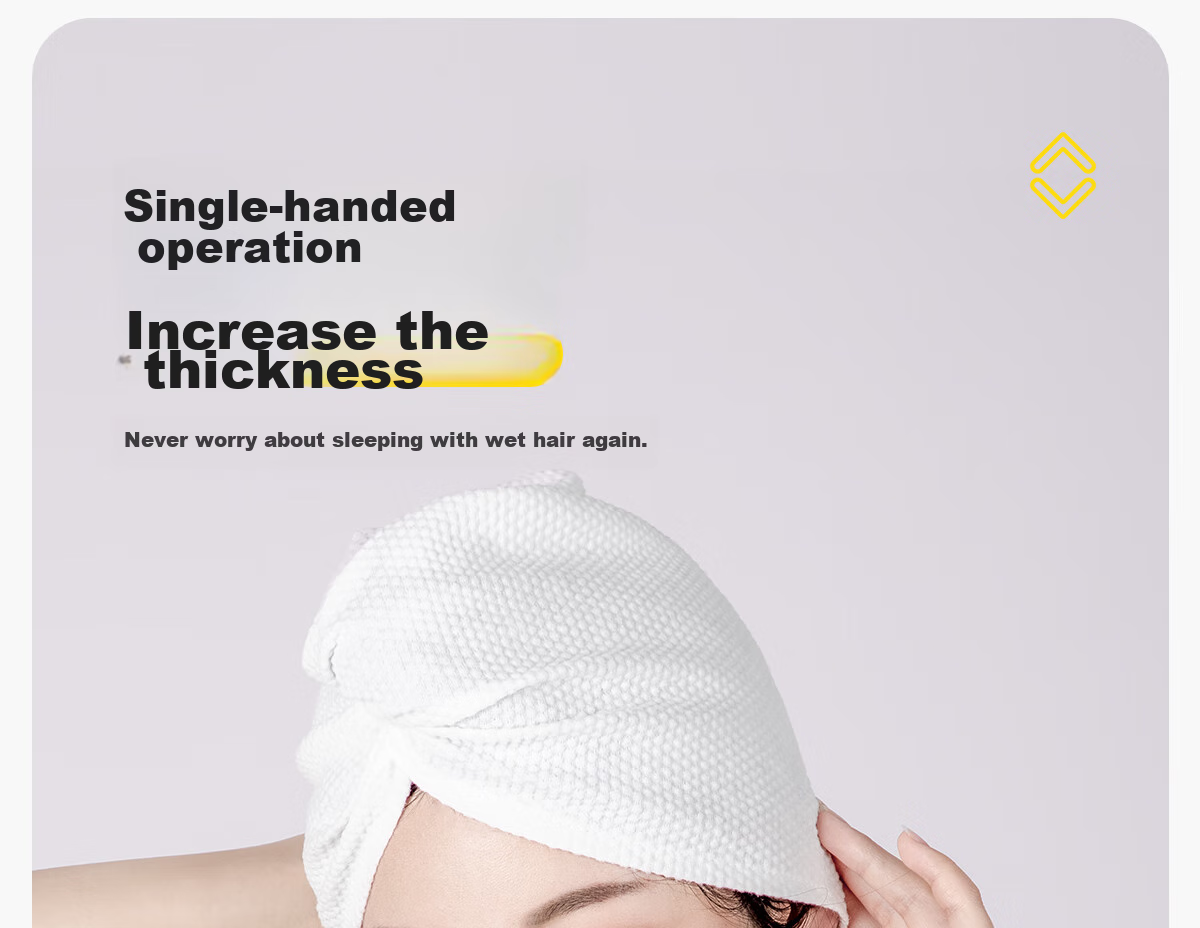 BADIGAO Disposable Hair Towel for Women, Super Absorbent Quick-Drying Hair Wrap, Portable Shampoo Towel, Thick Head Wrap, Shower Cap 8