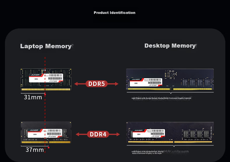 JUHOR 16GB DDR5 6000 Desktop RAM CL38 Starfield Black No RGB AI Boost 8