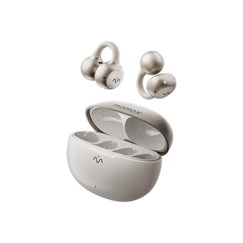 MOMAX Smart Halo Clip-On Wireless Open-Ear AI Translation Noise-Cancelling Sports Earphones Long Battery Life for Apple Huawei Xiaomi