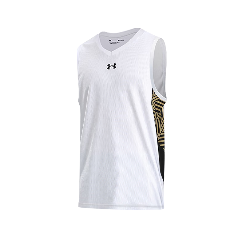 Under Armour Men's Short Sleeve Sports Tank Top Summer Quick-Dry Breathable Loose Fitness Running Training Basketball Shirt