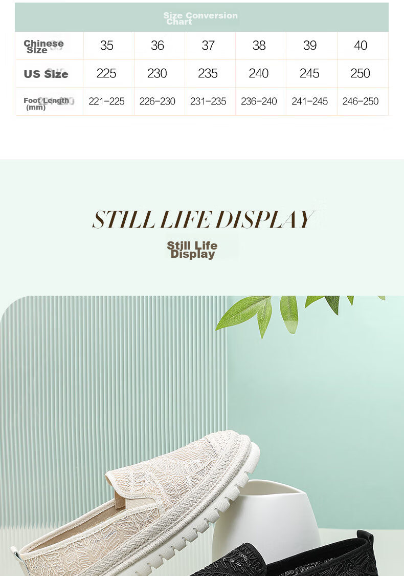 Taiheyuan Old Beijing Cloth Shoes Summer Women's Slip-On Thick Sole Casual Mesh Lightweight Soft Sole Non-Slip Fisherman Shoes 14