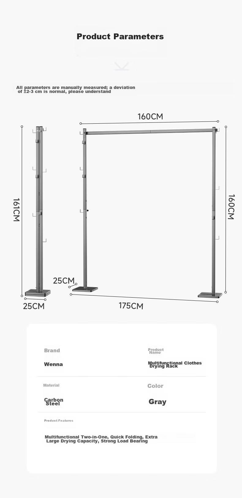 Wenna Floor Standing Clothes Rack Bedroom Coat Hanger Small Space Indoor Drying Rack Simple Hat and Coat Stand 22