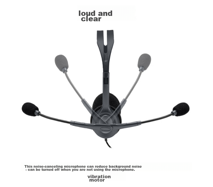 Logitech H110 [Enterprise Grade] Stereo Office Headset with Microphone, 3.5mm Wired Over-Ear Headphones for Computer And Laptop [Order Bonus] 4