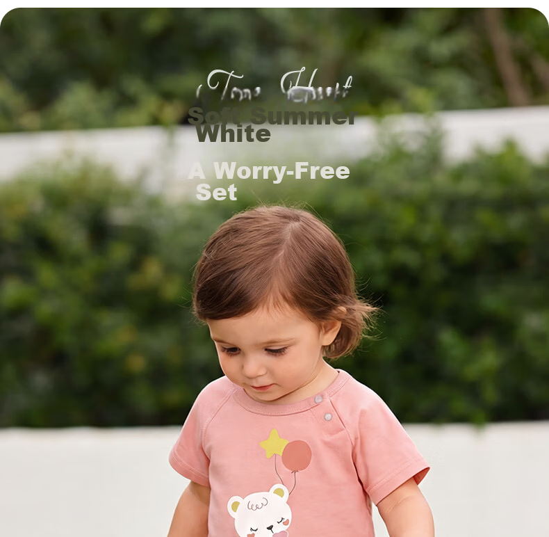 Tonglian Chuxin Baby Summer Short Sleeve Set 2026 New Pure Cotton Girls Two-Piece Infant Toddler Summer Outfit 1