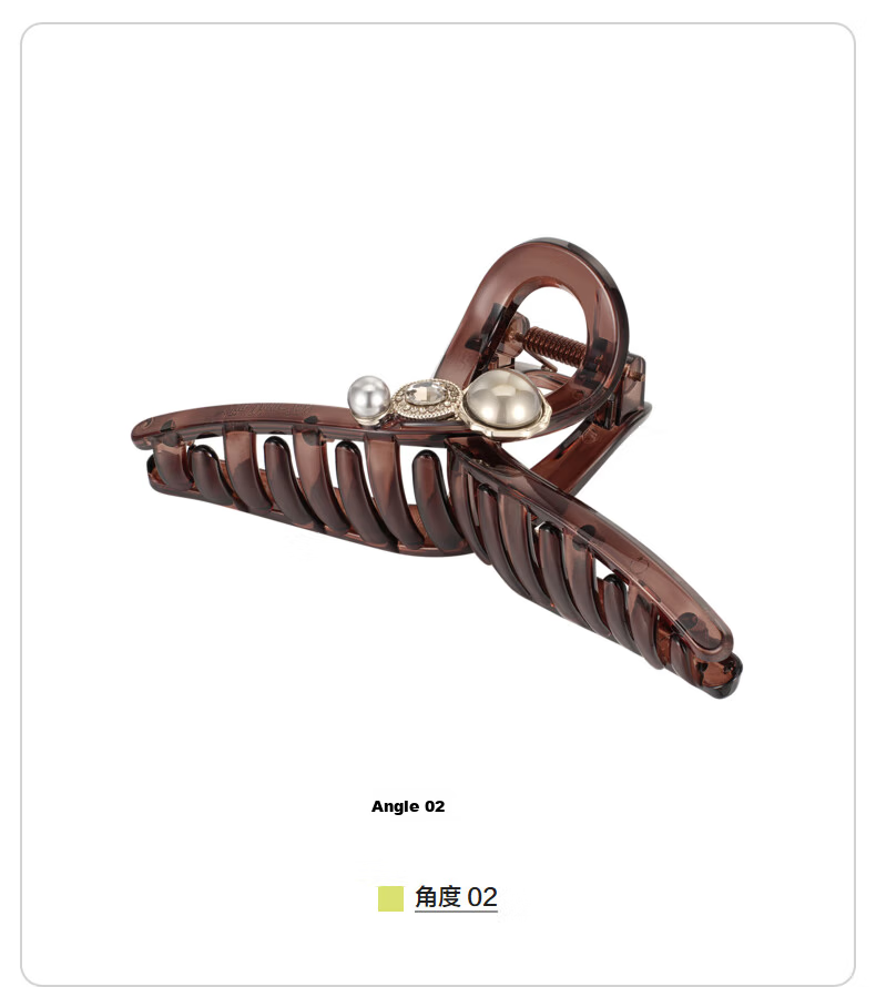 Aji Bean Pearl Hair Claw Clip for Women Elegant Vintage Fashion Hair Accessory Spring New Gift 6