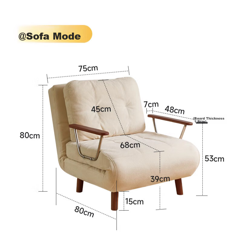 Jiayi Folding Sofa Bed 2026 New Model Dual-Use Small Apartment Single Bed Home Study Folding Bed 25