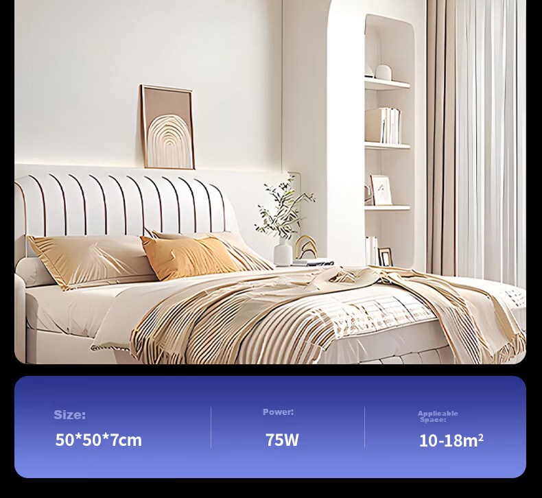 AUX American Pure Eye Protection AI Voice Smart Bedroom Ceiling LED Light Nordic Modern Minimalist Main and Secondary Bedroom Study Room 35