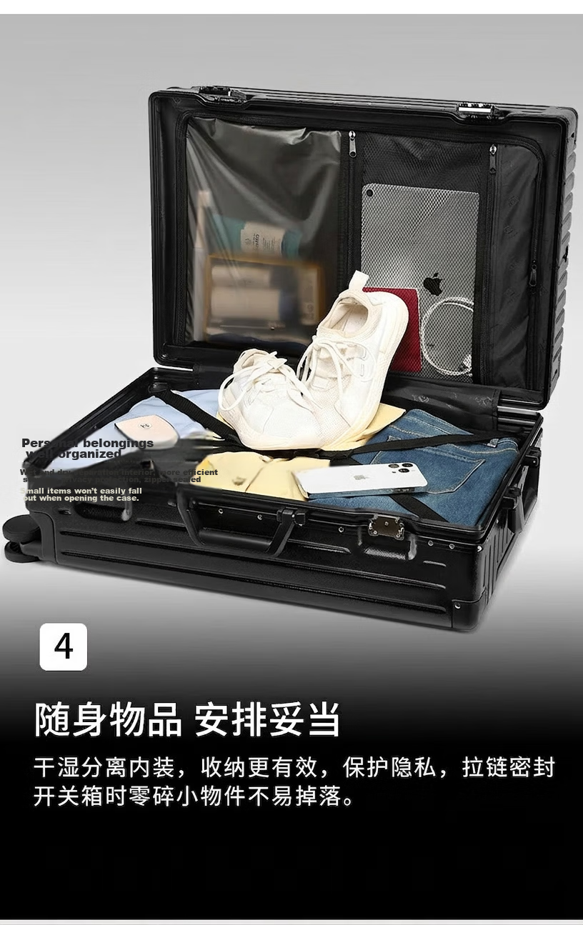 Semir Luggage Business Trolley Travel Suitcase Universal Password Lock Black (Upgraded Aluminum Frame) 20 Inch 5