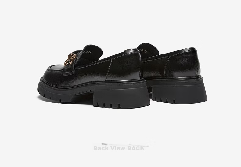 BASTO 26 Spring Loafers Simple College Style Chunky Heel Women's Single Shoes TFW68AA6 Black 41 15