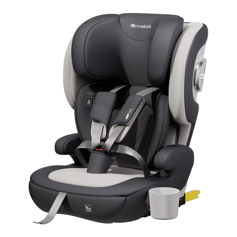 Innokids Children's Car Seat 1-12 Years Old Automotive Injection Molding New National Standard Smart Ventilation Heating YC58F Coral Gray