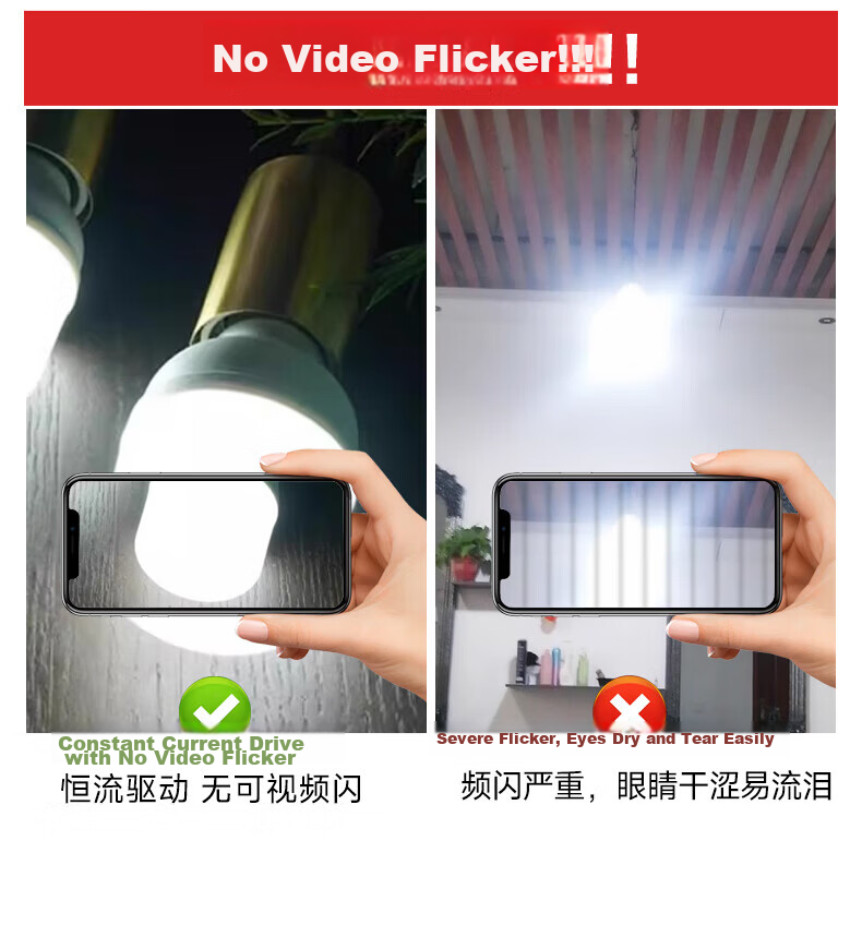 Dengling Full Spectrum Eye Protection Blue Light Blocking E27 Screw LED Socket Wall Bulb Adjustable Switch Bedside Home Plug-in Lamp 7