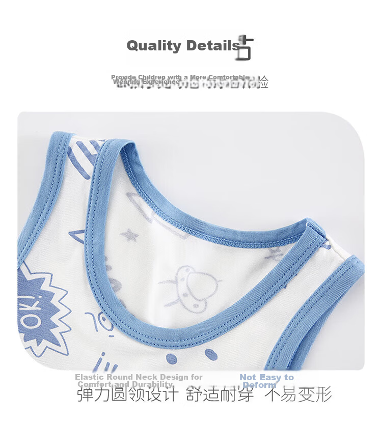 Hodo Kids Sleeveless Pajama Set Boys Summer Thin Ice Silk Modal Homewear Toddler Air Conditioning Clothes 9
