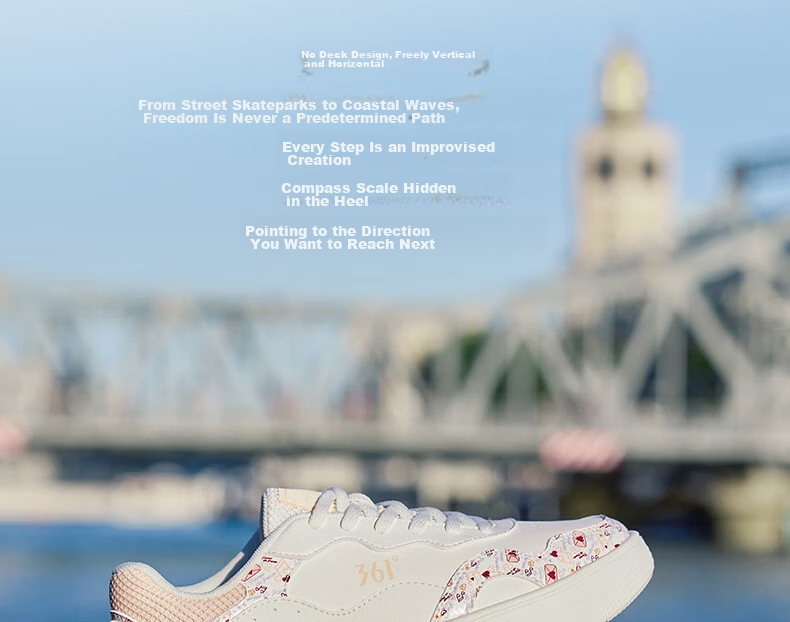 361° Women's Sports Shoes Summer Thin White Shoes Thick Sole Casual Sneakers 682616604F-3 3