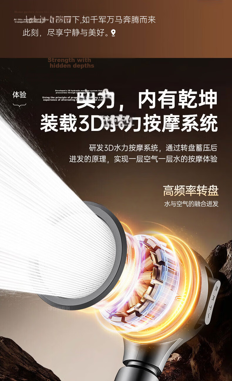 HOMK Seiko Shower Head High-Pressure Filtered Bathroom Shower Sprayer New Model 7