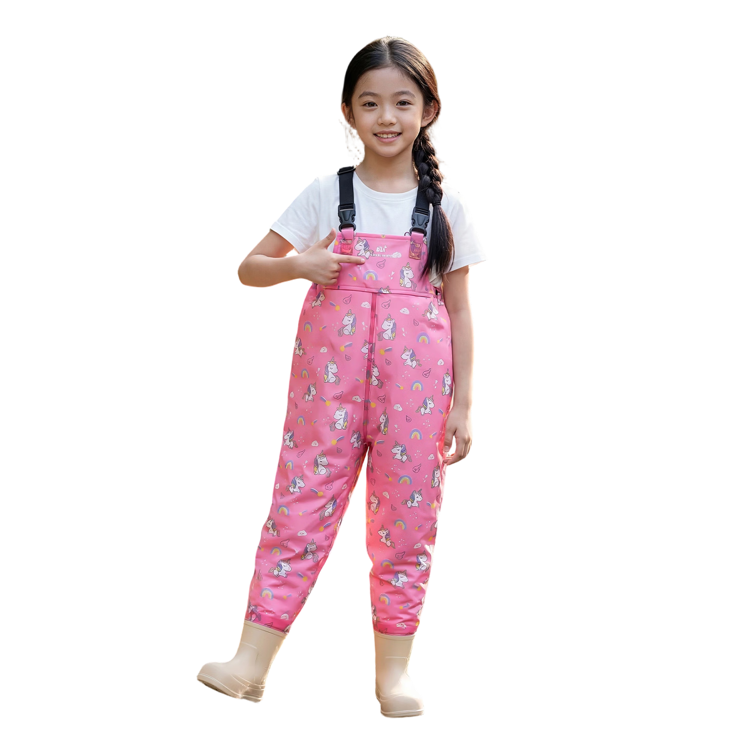 361° Kids Waterproof Wading Pants One-Piece Water Shoes New Stream Trekking Outdoor Fishing Water Play Pants