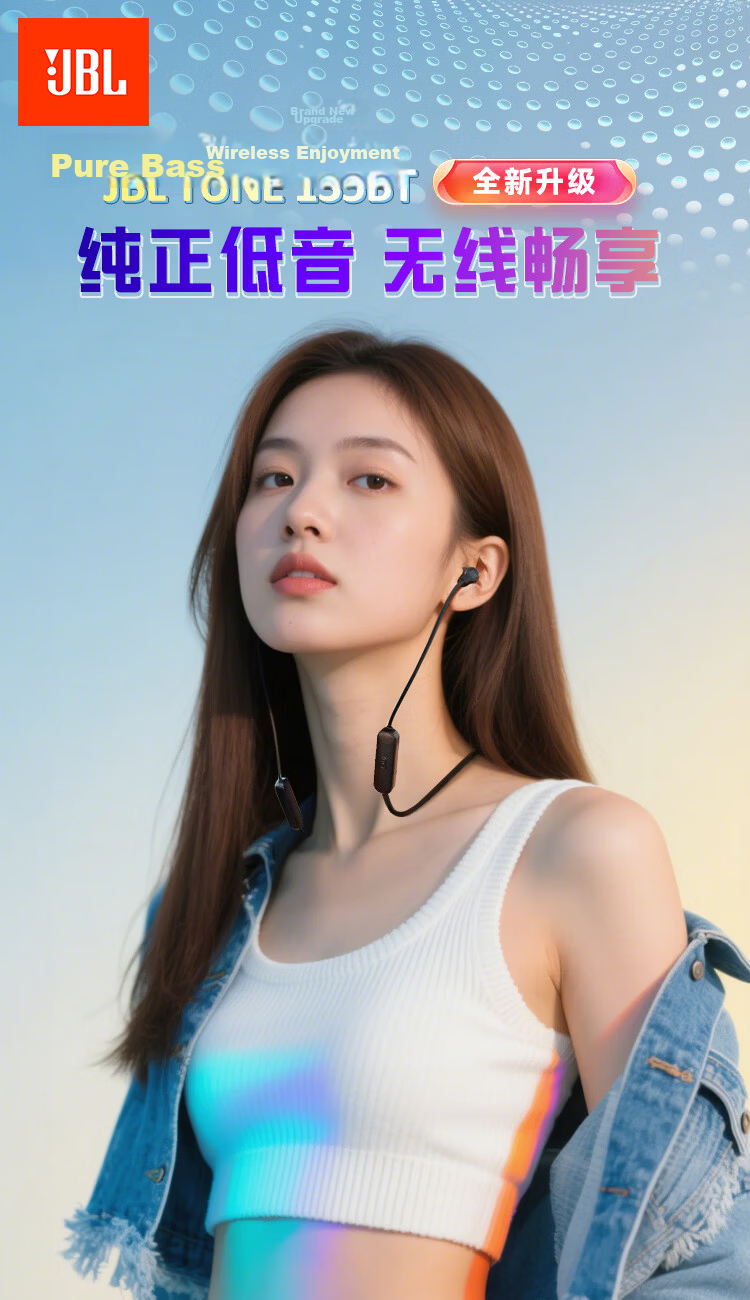 JBL TUNE 135BT Bluetooth Wireless Neckband Sports Earphones Wireless Stereo Headphones for Apple Devices Blue 1