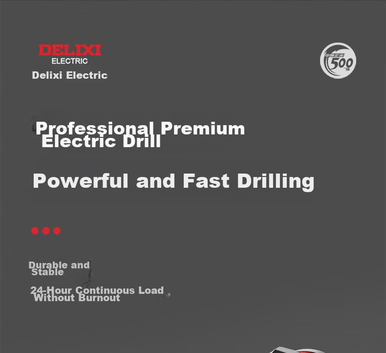 DELIXI Brushless Cordless Lithium Drill Rechargeable Electric Screwdriver Multifunctional Handheld Power Drill 7