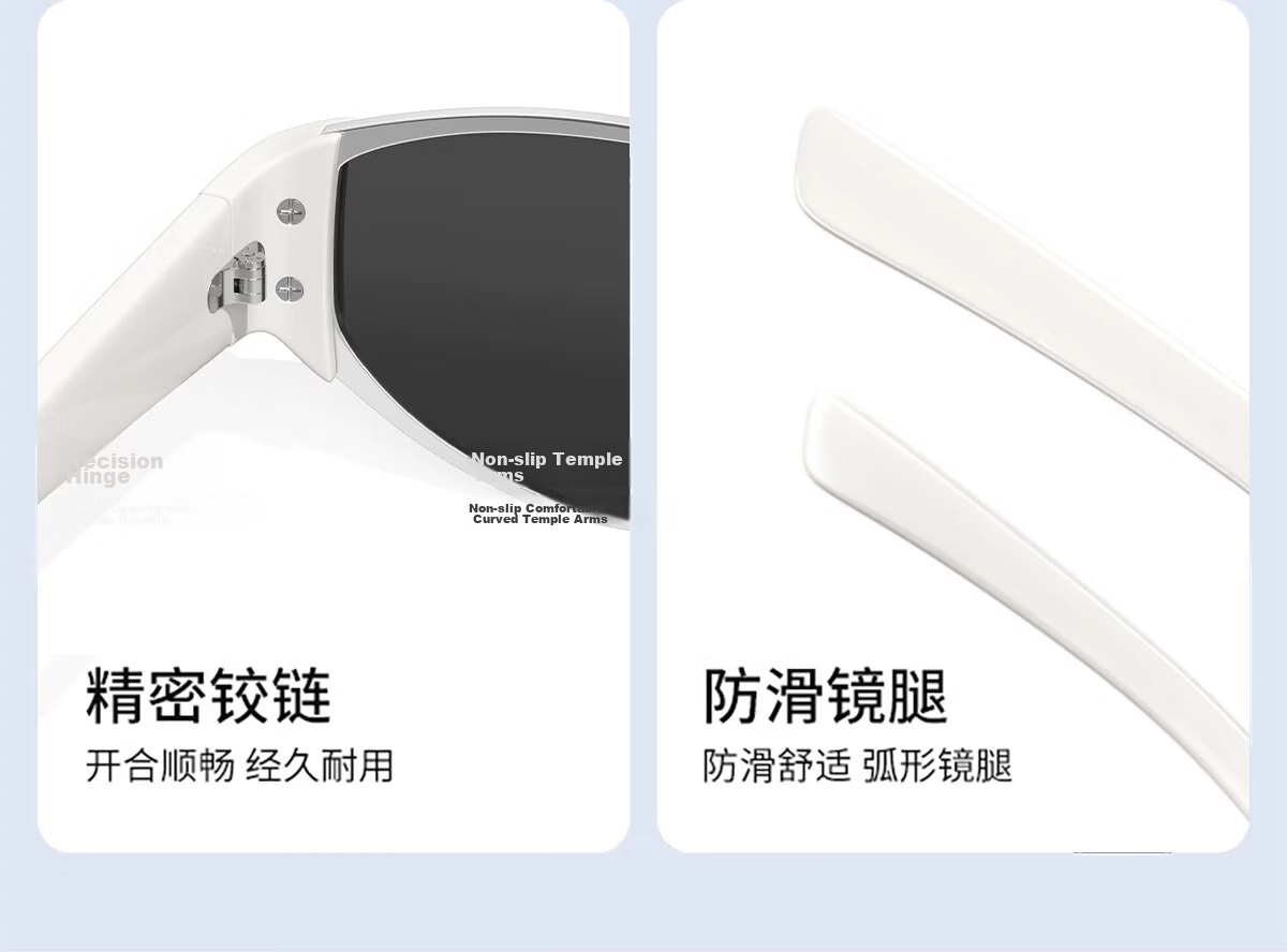 Murata Inao Cat Eye Sunglasses Small Frame Square Round Face High-End UV Protection Women's Sunglasses Sea Salt Silver White 10