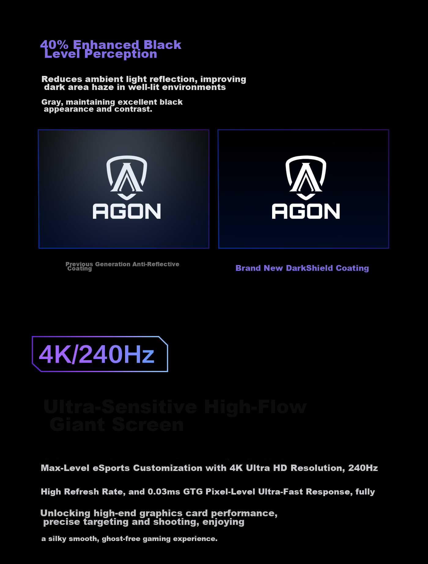 AOC AG326UZD2 32-inch 4K 240Hz BlackAR3.0 Anti-Glare Five-Layer Stacked QD-OLED HDR500 DP2.1 Type-C Gaming Monitor 21