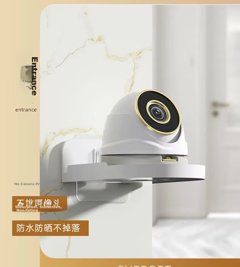 YOUQIN Surveillance Camera Bracket No-Drill Wall Mount Indoor Outdoor Home Inverted Base Camera Tray 25