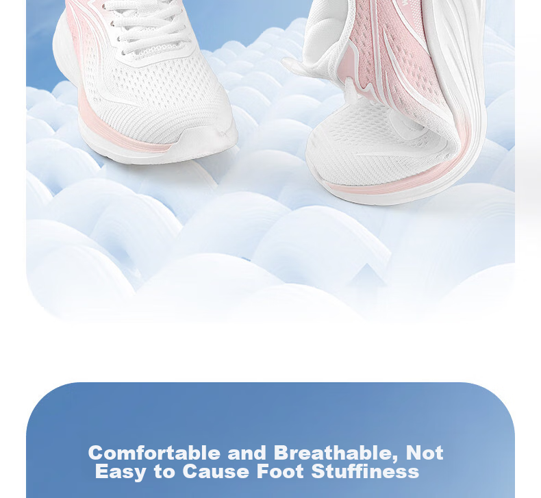 Warrior Women's Sports Shoes 2026 Summer New Breathable Soft Sole Casual Lightweight Running Shoes 1243 Pink Size 38 10