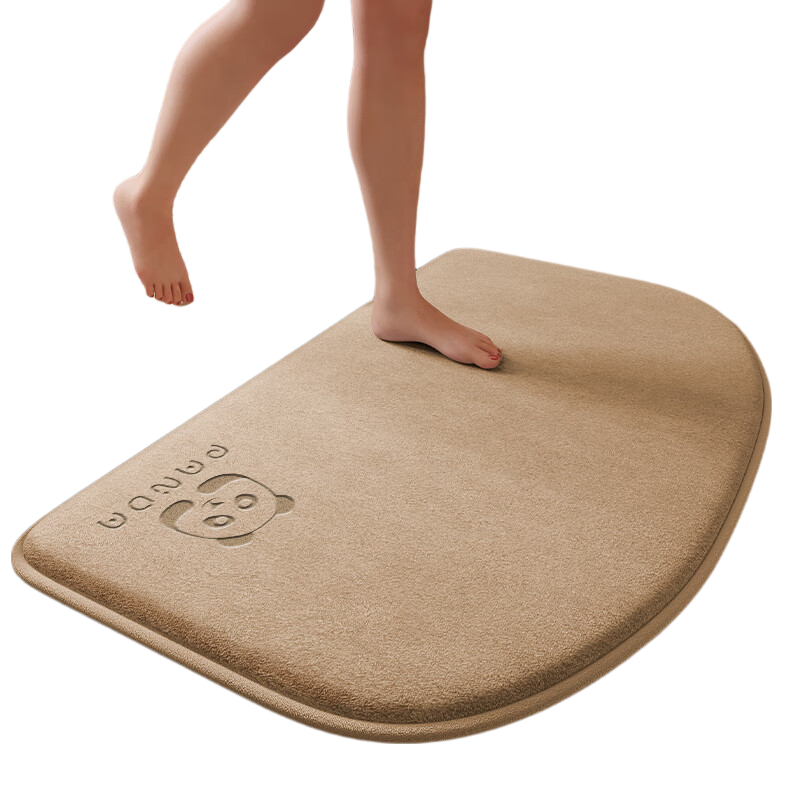 Qiqijia Bathroom Mat, Absorbent Pad, Non-Slip And Fall-Resistant, Toilet Entrance Bath Mat, Quick-Drying Foot Mat for Bathroom
