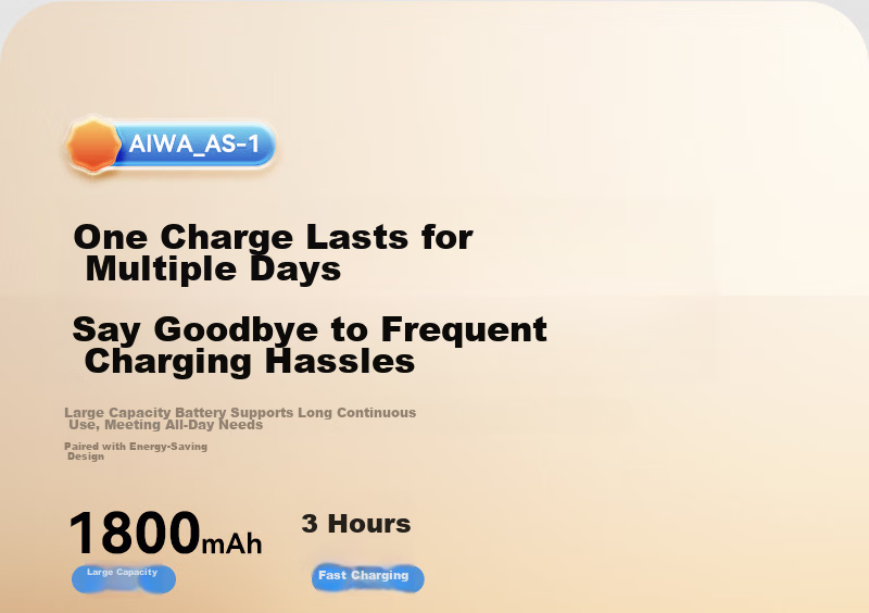 Aiwa AS-1 Little Bee Amplifier Teacher Bluetooth Speaker Long Battery Life Portable Outdoor Tour Guide Waist-mounted Microphone Black Headset Version 9