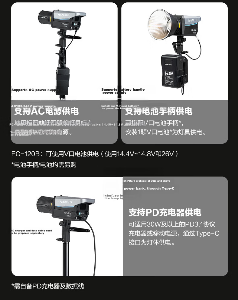 NANLITE FC-120B Bicolor Photography Light Portable LED Fill Light Creative Flat Photo Light Continuous Light for Live Streaming Short Video Interview Portrait 11