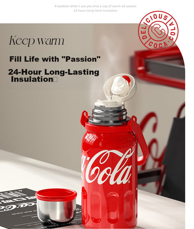 Germ Coca-Cola Collaboration Rhythm Insulated Bottle GE-CK23AW-B35-1 Starlight White 800ml (Piece) 8